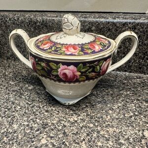 Rare Vintage 1950s Marlborough Royal Petal England Sugar Bowl